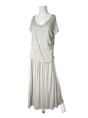 Eileen Fisher Skirt Set Silk Blend Lightweight Gray Neutral Womens Size XS